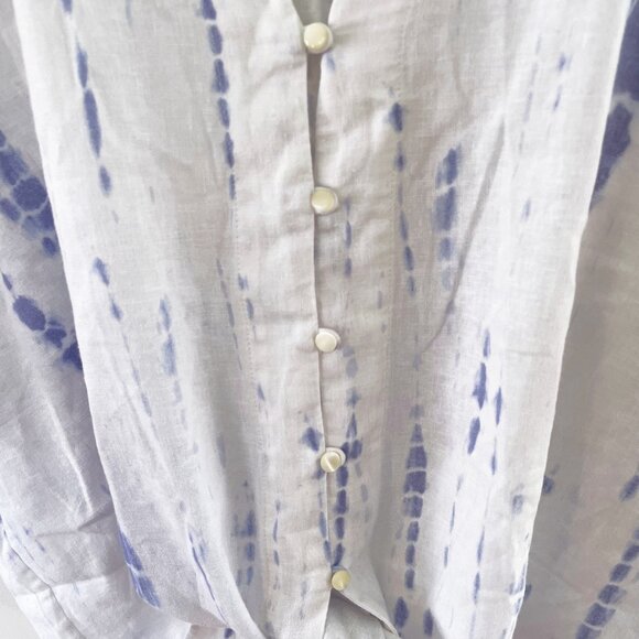 Rails Thea Tie-Waist Linen Blend Top, Size Large - Picture 5 of 6